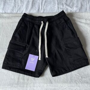 Circular Black Shorts